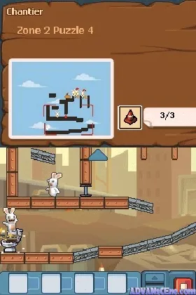 Rabbids Go Home - A Comedy Adventure (USA) (En,Fr,Es) (NDSi Enhanced) screen shot game playing